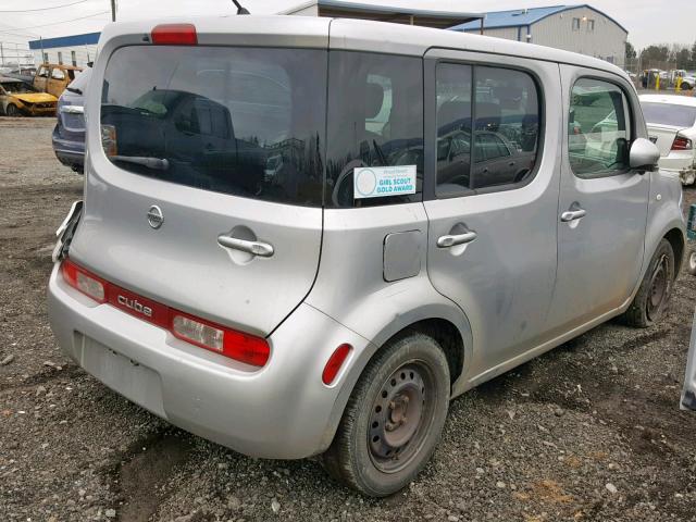 JN8AZ2KR1AT161303 - 2010 NISSAN CUBE BASE SILVER photo 4