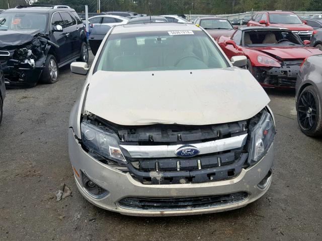 3FAHP0JG1AR343191 - 2010 FORD FUSION SEL TAN photo 9