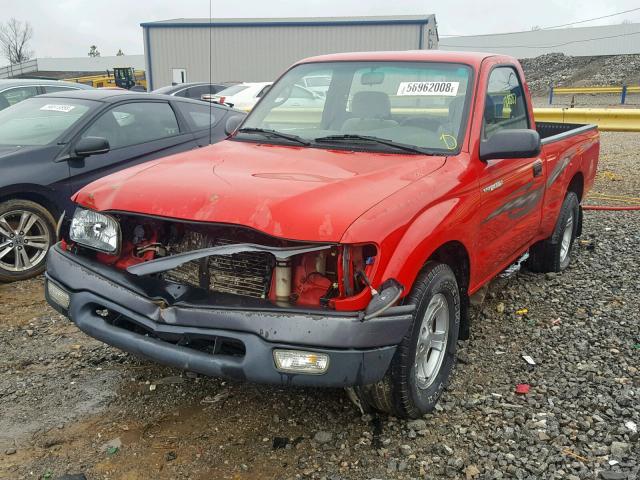 5TENL42N82Z079420 - 2002 TOYOTA TACOMA RED photo 2