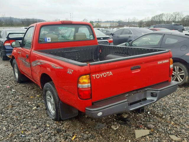 5TENL42N82Z079420 - 2002 TOYOTA TACOMA RED photo 3