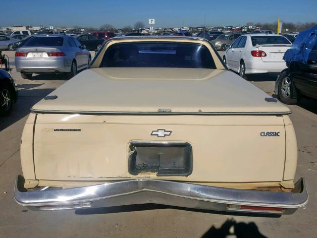 3GCCW80Z4GS908463 - 1986 CHEVROLET EL CAMINO TAN photo 10