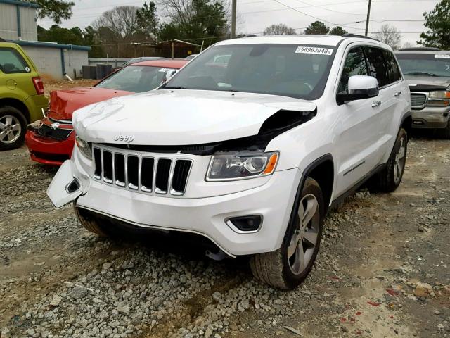 1C4RJEBG0FC841268 - 2015 JEEP GRAND CHER WHITE photo 2