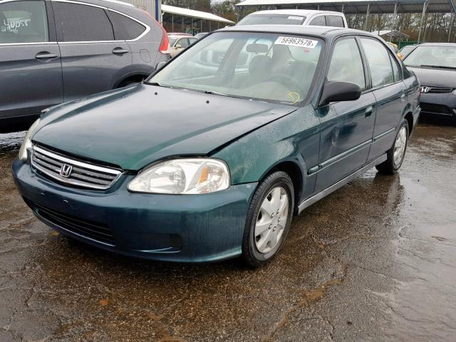 2HGEJ6613YH574686 - 2000 HONDA CIVIC BASE Yaşıl foto 2