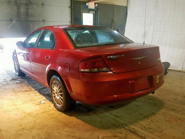 1C3EL46X14N228899 - 2004 CHRYSLER SEBRING LX RED photo 3