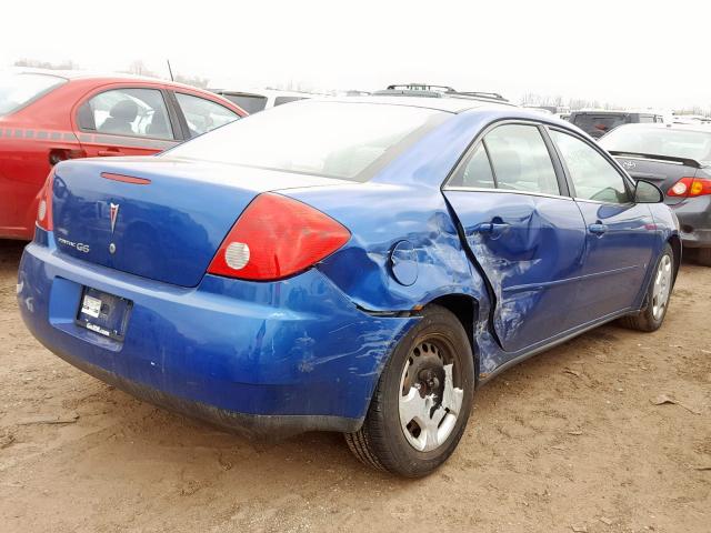 1G2ZF58B974141407 - 2007 PONTIAC G6 VALUE L BLUE photo 4