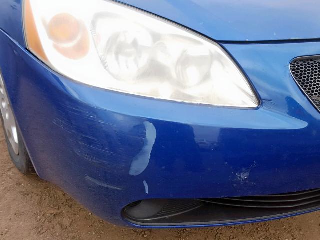 1G2ZF58B974141407 - 2007 PONTIAC G6 VALUE L BLUE photo 9