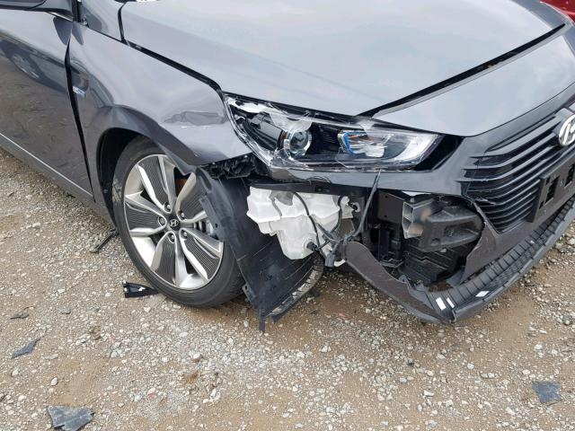 KMHC85LC1JU063963 - 2018 HYUNDAI IONIQ LIMI GRAY photo 9