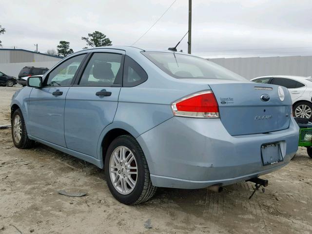 1FAHP35N09W208559 - 2009 FORD FOCUS SE BLUE photo 3