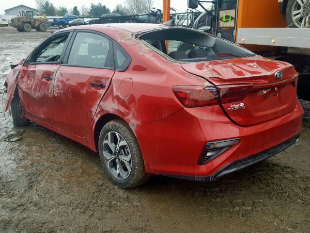 3KPF24AD3KE027264 - 2019 KIA FORTE FE RED photo 3