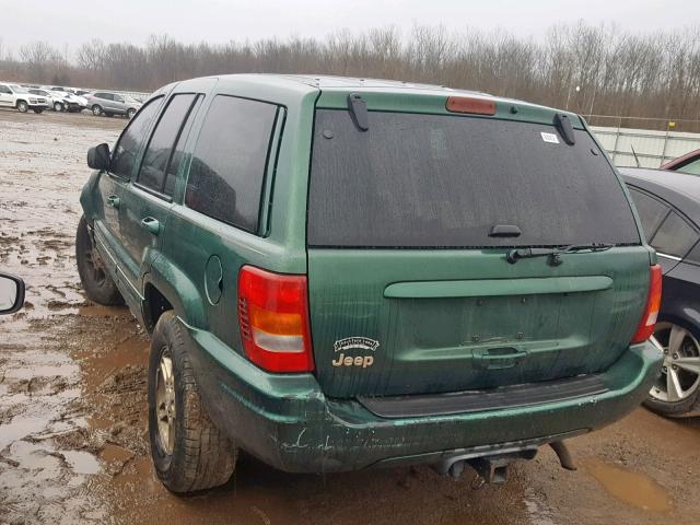 1J4G268S5XC655470 - 1999 JEEP GRAND CHER GREEN photo 3