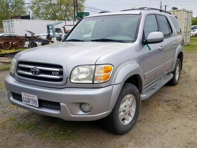 5TDZT38A91S040251 - 2001 TOYOTA SEQUOIA LI SILVER photo 2