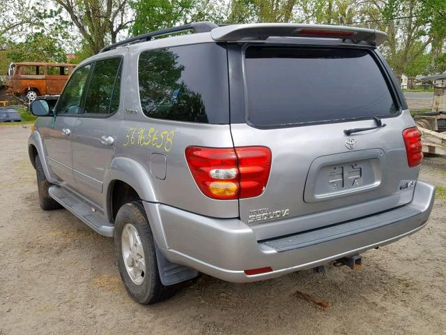 5TDZT38A91S040251 - 2001 TOYOTA SEQUOIA LI SILVER photo 3