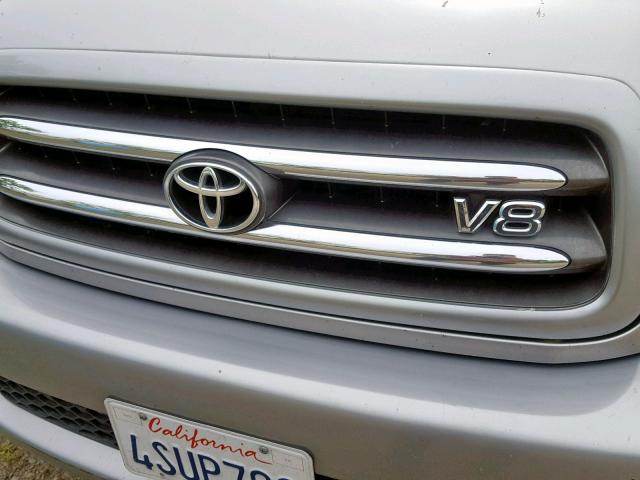 5TDZT38A91S040251 - 2001 TOYOTA SEQUOIA LI SILVER photo 7