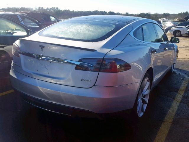 5YJSA1DP1DFP13189 - 2013 TESLA MODEL S SILVER photo 4