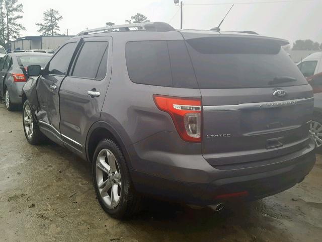 1FM5K7F88EGA70457 - 2014 FORD EXPLORER L GRAY photo 3