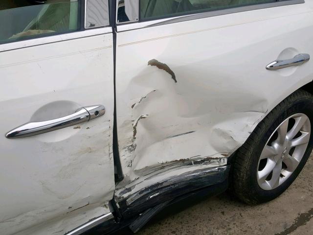 JN1AJ0HR7AM755695 - 2010 INFINITI EX35 BASE WHITE photo 9