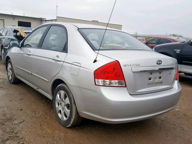 KNAFE221895603773 - 2009 KIA SPECTRA EX SILVER photo 3