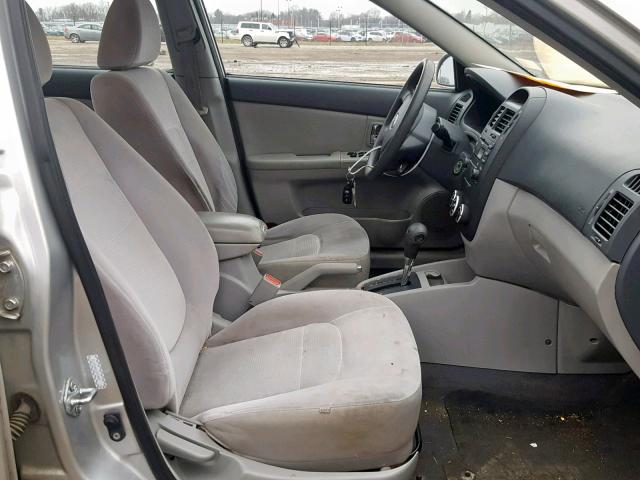 KNAFE221895603773 - 2009 KIA SPECTRA EX SILVER photo 5