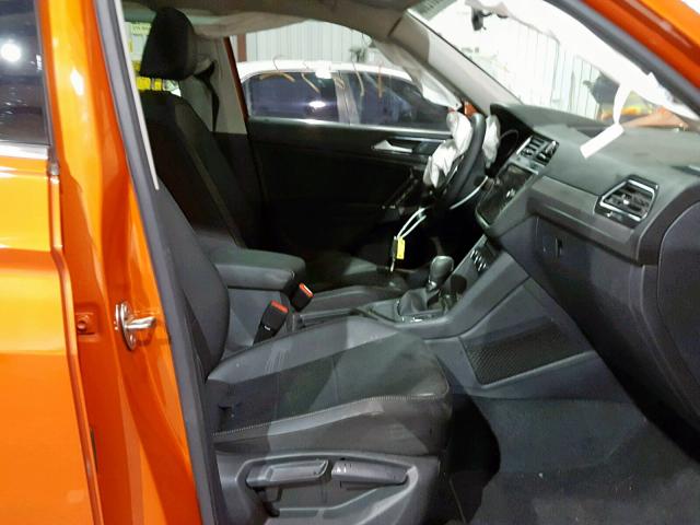 3VV3B7AX5JM191295 - 2018 VOLKSWAGEN TIGUAN SE ORANGE photo 5