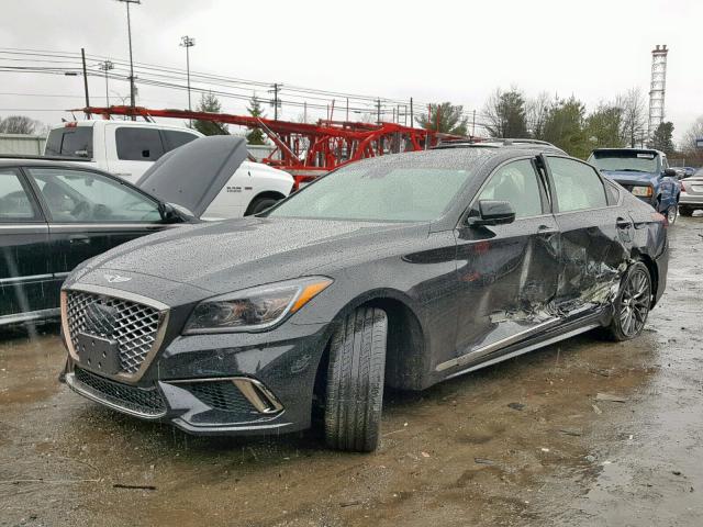 KMHGN4JB0JU250044 - 2018 GENESIS G80 SPORT BLACK photo 2