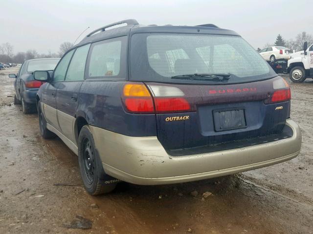 4S3BH6652Y6654465 - 2000 SUBARU LEGACY OUT BLUE photo 3