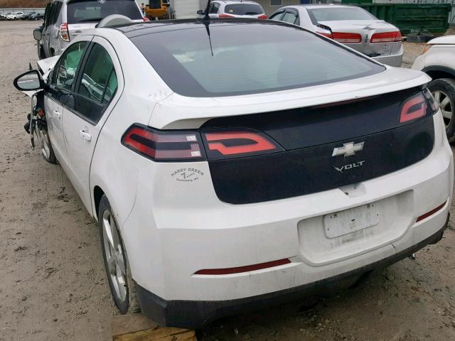 1G1RA6E4XCU123099 - 2012 CHEVROLET VOLT WHITE photo 3