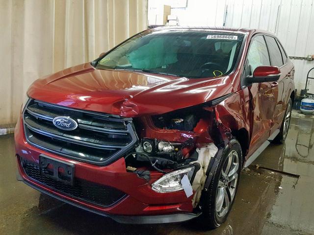 2FMPK4APXGBB58622 - 2016 FORD EDGE SPORT RED photo 2