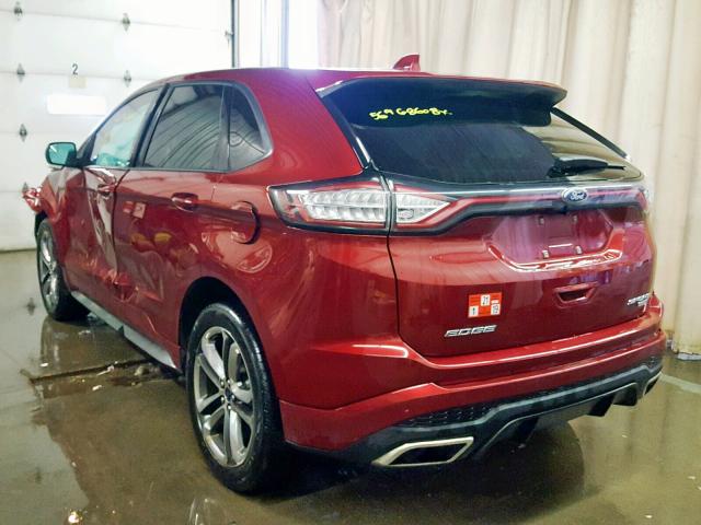 2FMPK4APXGBB58622 - 2016 FORD EDGE SPORT RED photo 3