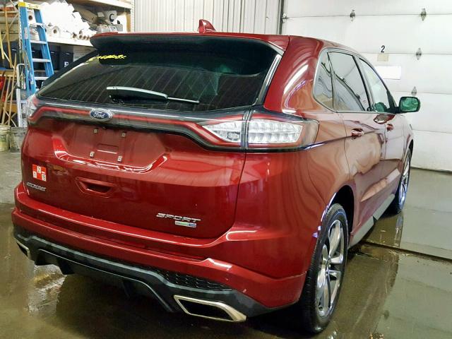 2FMPK4APXGBB58622 - 2016 FORD EDGE SPORT RED photo 4
