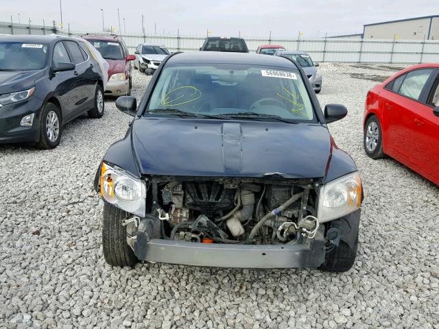 1B3HB48B67D542881 - 2007 DODGE CALIBER SX BLACK photo 9