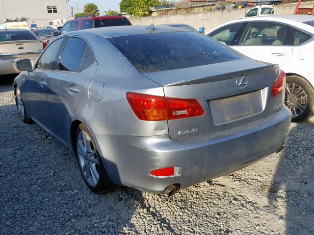 JTHBK262685075080 - 2008 LEXUS IS 250 BLUE photo 3