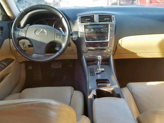 JTHBK262685075080 - 2008 LEXUS IS 250 BLUE photo 9