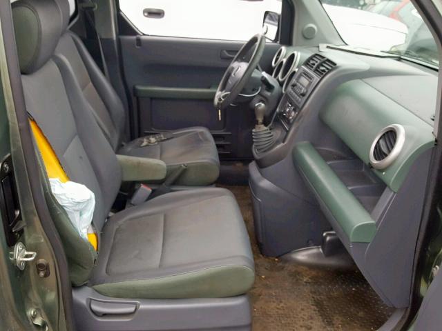 5J6YH17605L012032 - 2005 HONDA ELEMENT EX GREEN photo 5