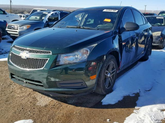 1G1PA5SH8E7450093 - 2014 CHEVROLET CRUZE LS GREEN photo 2