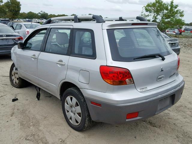 JA4LX31G13U116921 - 2003 MITSUBISHI OUTLANDER SILVER photo 3