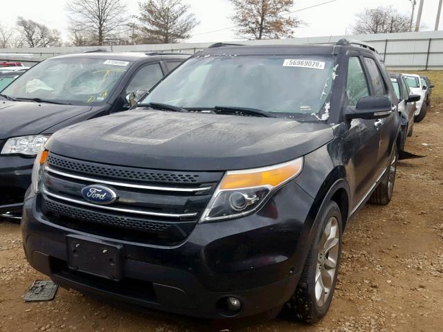 1FMHK8F88CGA79370 - 2012 FORD EXPLORER L BLACK photo 2