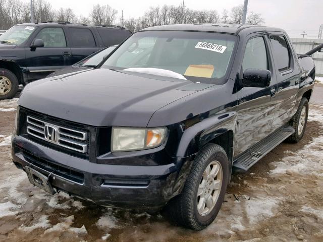 2HJYK16597H511620 - 2007 HONDA RIDGELINE BLACK photo 2