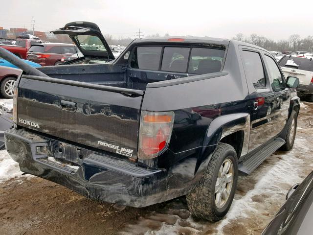 2HJYK16597H511620 - 2007 HONDA RIDGELINE BLACK photo 4