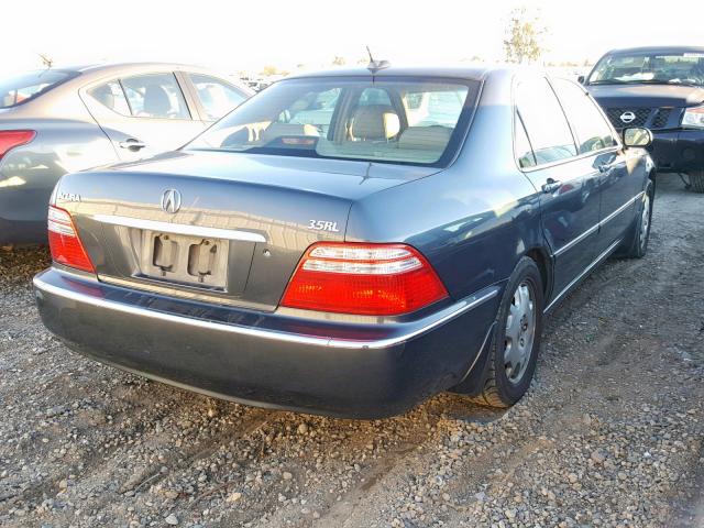 JH4KA96664C005230 - 2004 ACURA 3.5RL GRAY photo 4