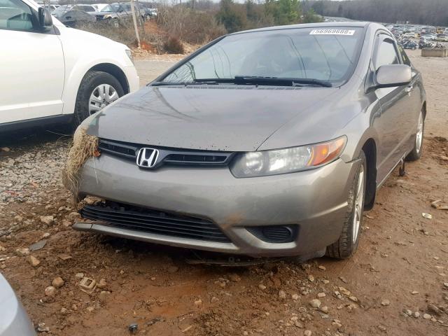 2HGFG12808H542058 - 2008 HONDA CIVIC EX SILVER photo 2