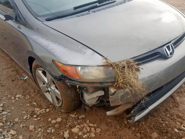 2HGFG12808H542058 - 2008 HONDA CIVIC EX SILVER photo 9