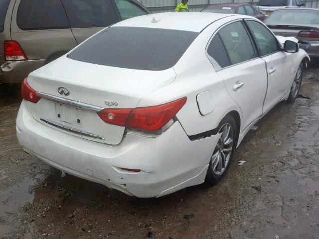 JN1BV7AP2EM681344 - 2014 INFINITI Q50 BASE WHITE photo 4