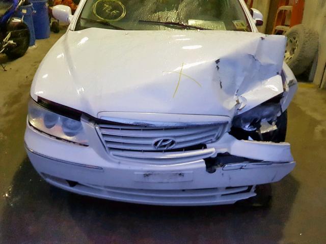 KMHFC46F46A132052 - 2006 HYUNDAI AZERA SE WHITE photo 7