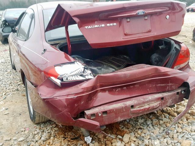 1FAFP55S94A140339 - 2004 FORD TAURUS SES BURGUNDY photo 9