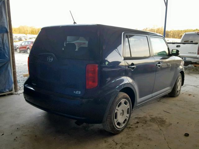JTLKE50EX81031849 - 2008 TOYOTA SCION XB BLUE photo 4