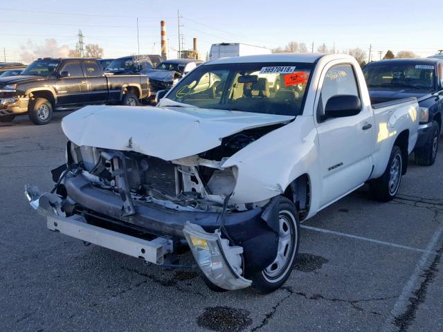 5TENX22N98Z504192 - 2008 TOYOTA TACOMA WHITE photo 2