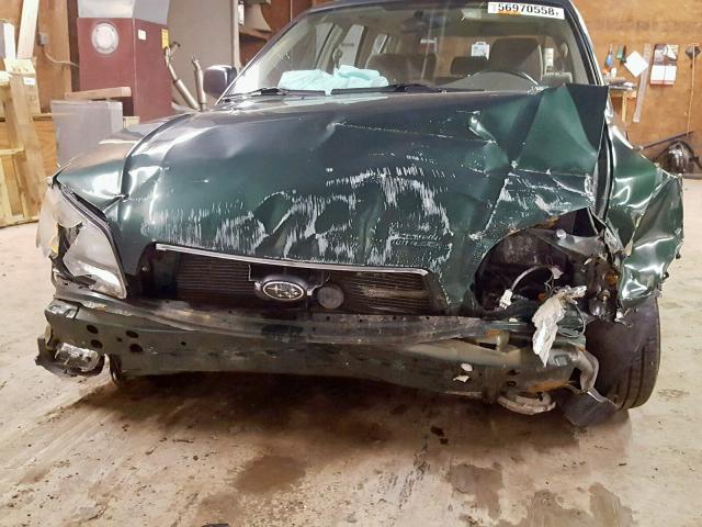 4S3BH665727665544 - 2002 SUBARU LEGACY OUT GREEN photo 10