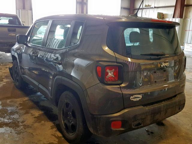 ZACCJAAB0HPF37358 - 2017 JEEP RENEGADE S 灰色 照片 3