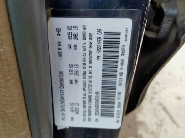 2B3HD46RX2H253198 - 2002 DODGE INTREPID S 蓝色 照片 10