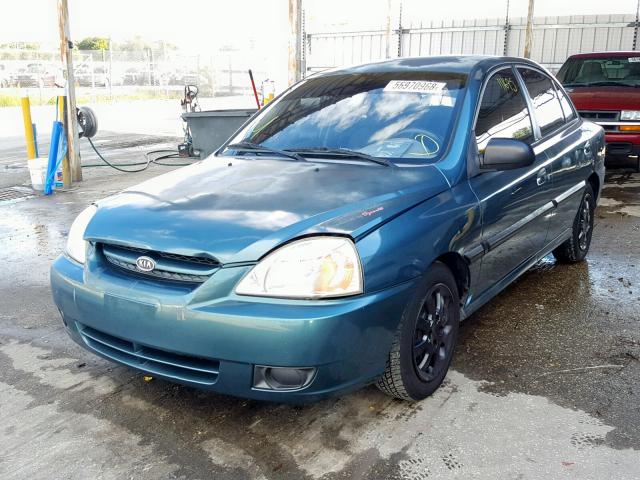 KNADC125636207191 - 2003 KIA RIO BLUE photo 2